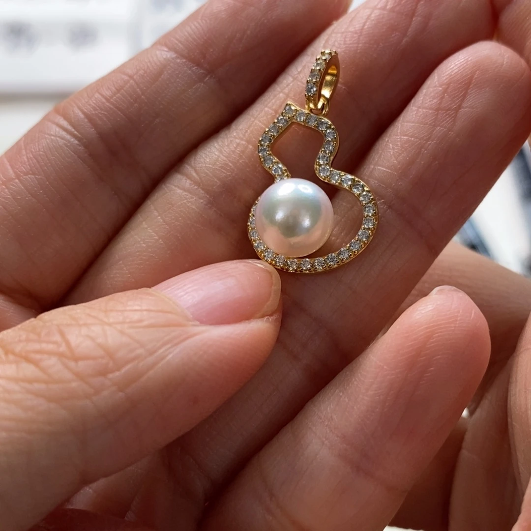 海水珍珠颈饰银S925镶嵌