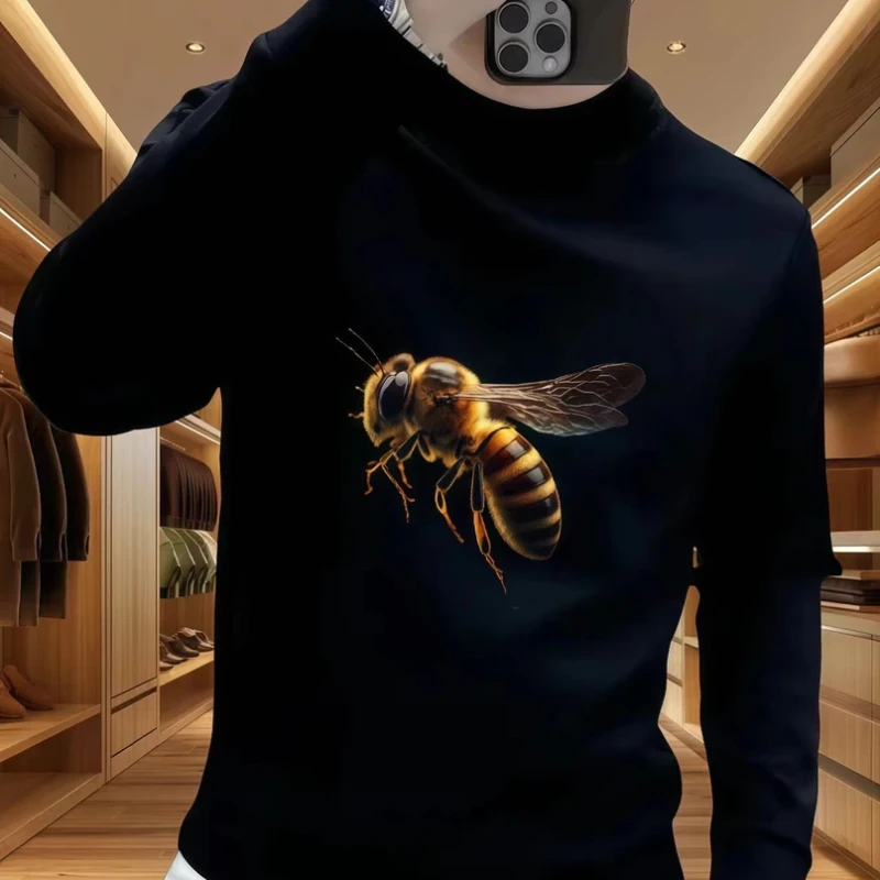 美式潮流重磅圆领卫衣痞帅街头修身休闲秋季印花时尚男士潮流卫衣