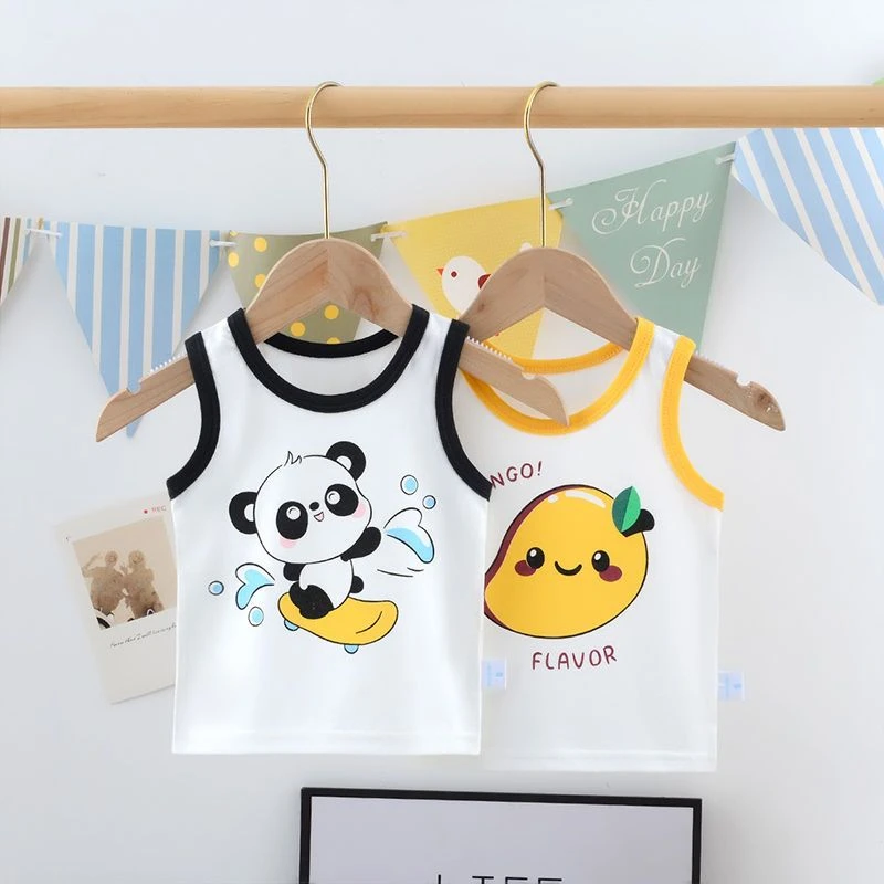 婴儿背心夏季薄款新生儿纯棉护肚打底衫上衣男女宝宝无袖内衣T恤