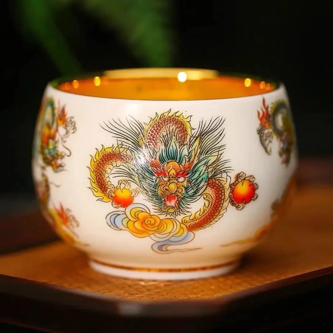 ［九五至尊鎏金主人杯］高端主人杯家用茶具茶杯水杯喝茶喝水精美d