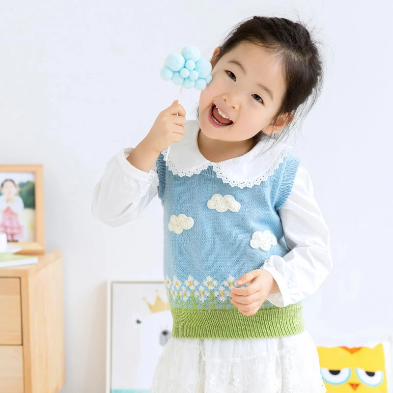 苏苏姐家小森林儿童提花背心宝宝材料包