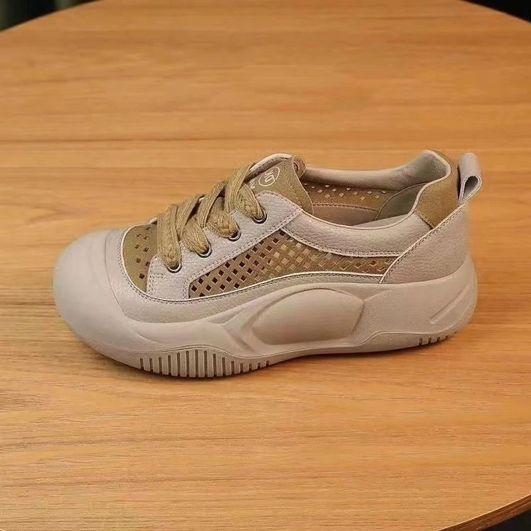 夏季软底女2025透气运动鞋百搭女款凉鞋新款外穿美式鞋子