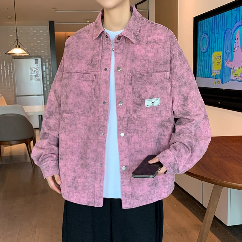 牛仔外套男士春秋新款潮流青少年2024春秋款百搭潮牌休闲夹克男