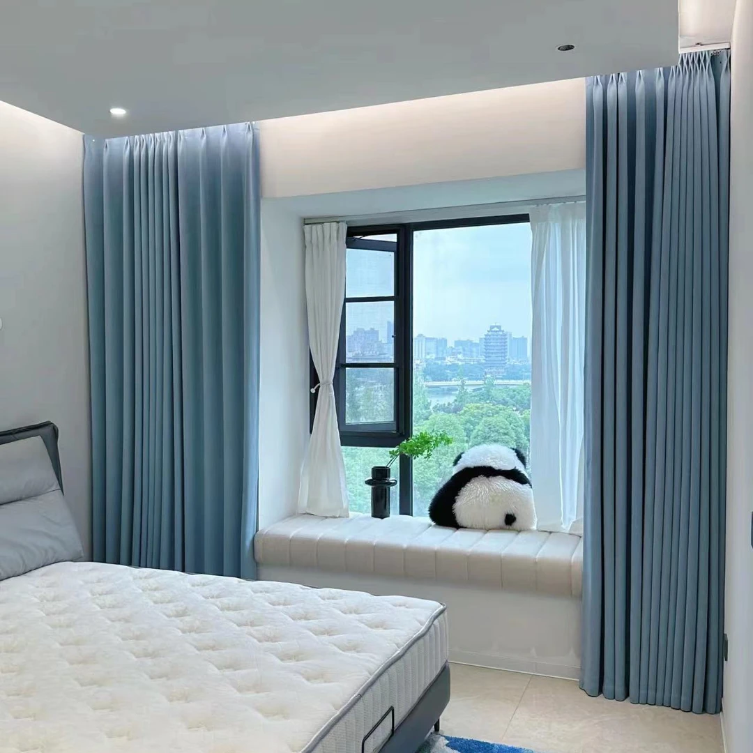 成品窗帘【雾霾蓝】高定