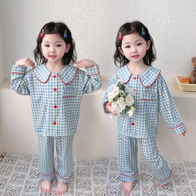 女童宝宝睡衣长袖开衫小女孩超萌可爱卡通小兔子翻领儿童家居服女
