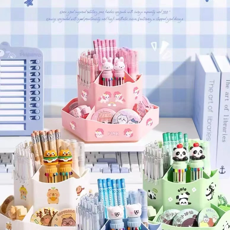 KBX-3141A  咔巴熊九格旋转笔筒