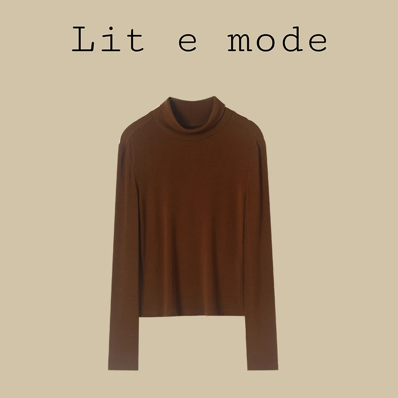 Lit e mode 半高领打底衫女洋气时髦秋