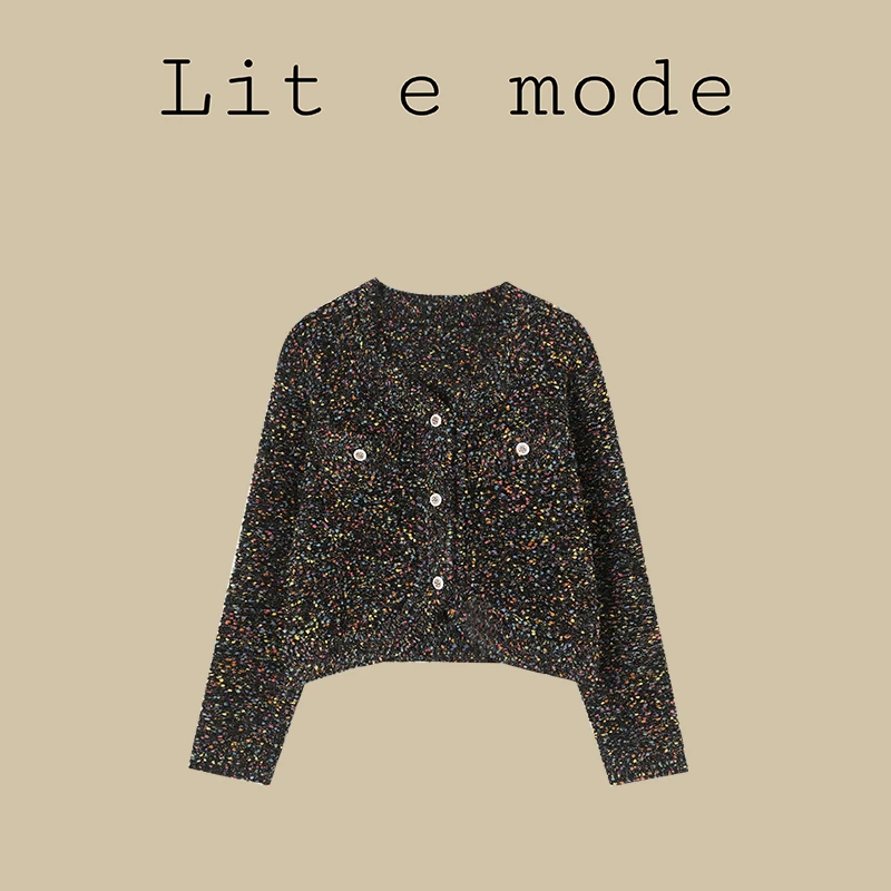 Lit e mode【星河灿烂】亲肤毛衣开衫设计小众小个子上衣