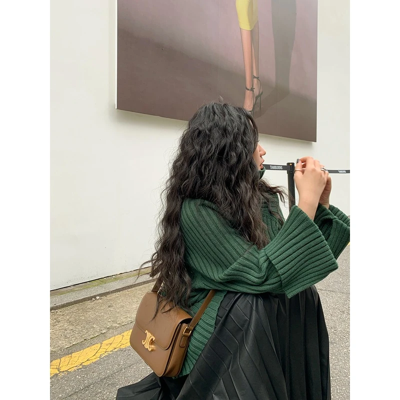 任小艺高领毛衣女秋冬韩版宽松长袖针织衫宽松百搭显瘦外穿A1801