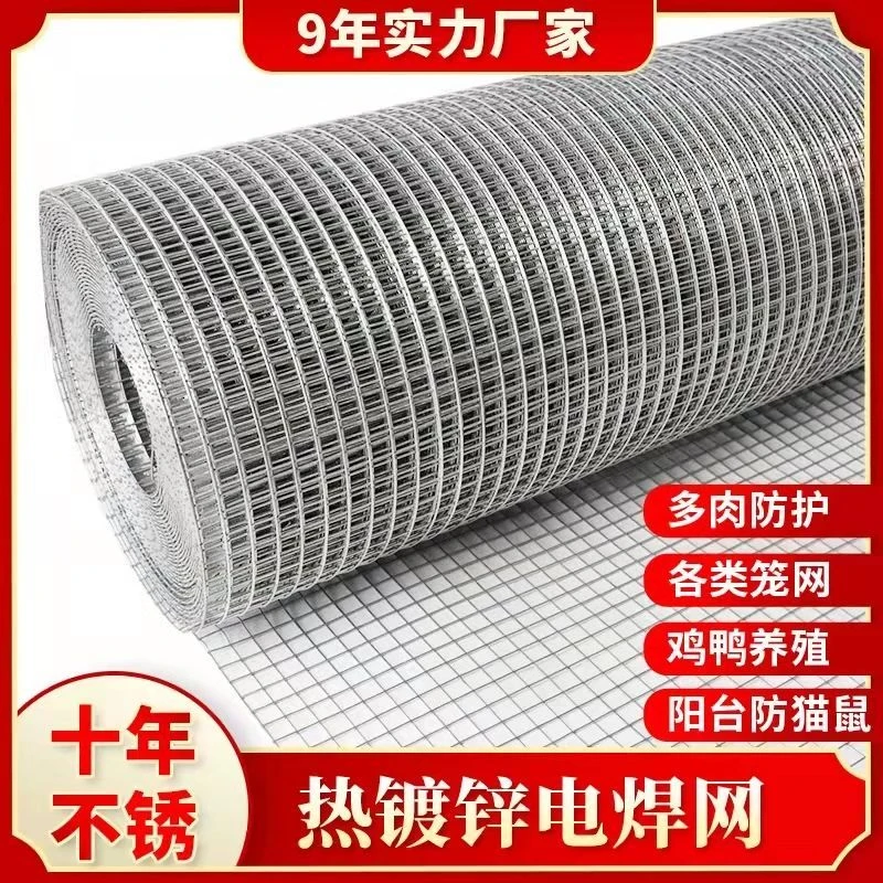 养鸡鸭鹅兔笼网格不锈热镀锌钢丝网铁丝网围栏养殖网小孔防鼠防蛇