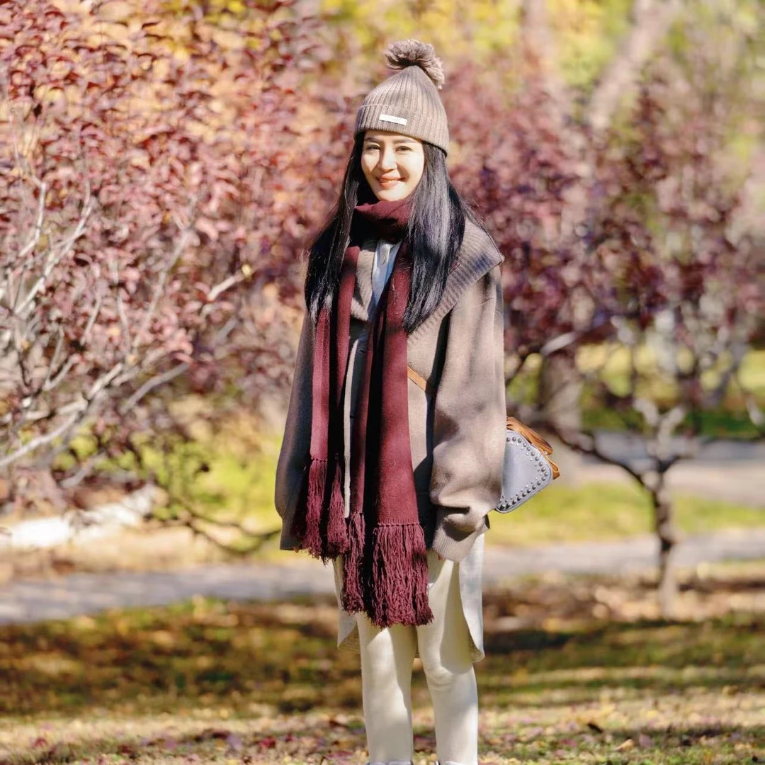 璇知物「Xuan」怀斯连帽外套 冬季秋冬针织加厚红色王璇原创设计