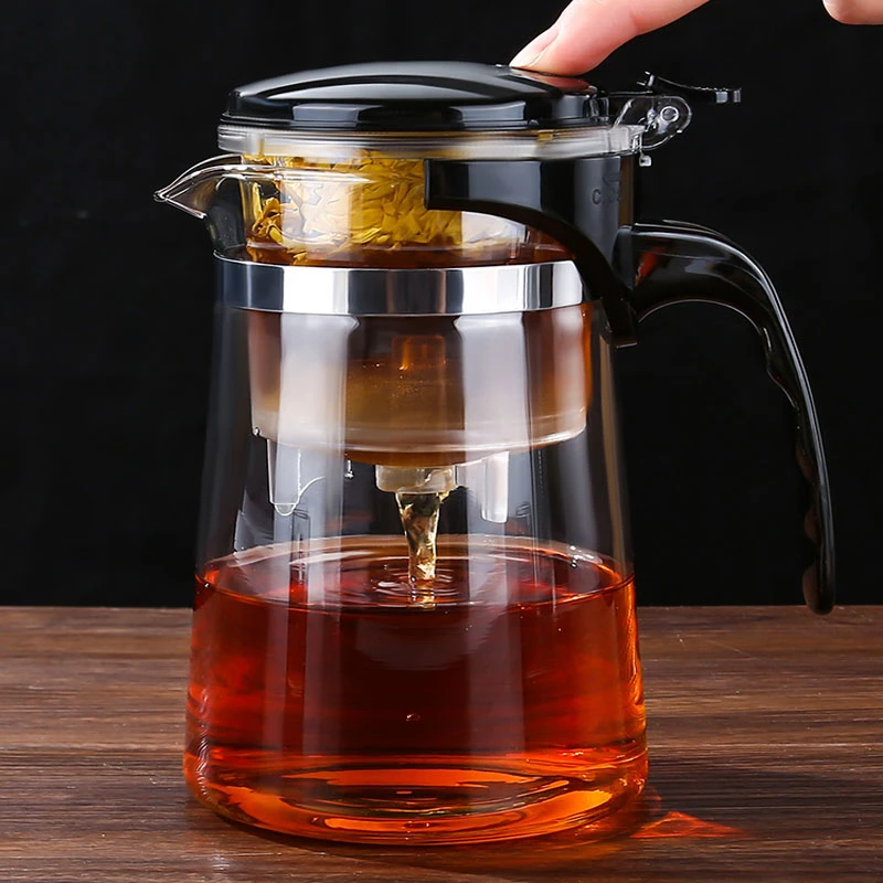 飘逸杯泡茶壶过滤冲茶器家用茶壶茶水一键分离茶具滤茶玻璃泡茶杯