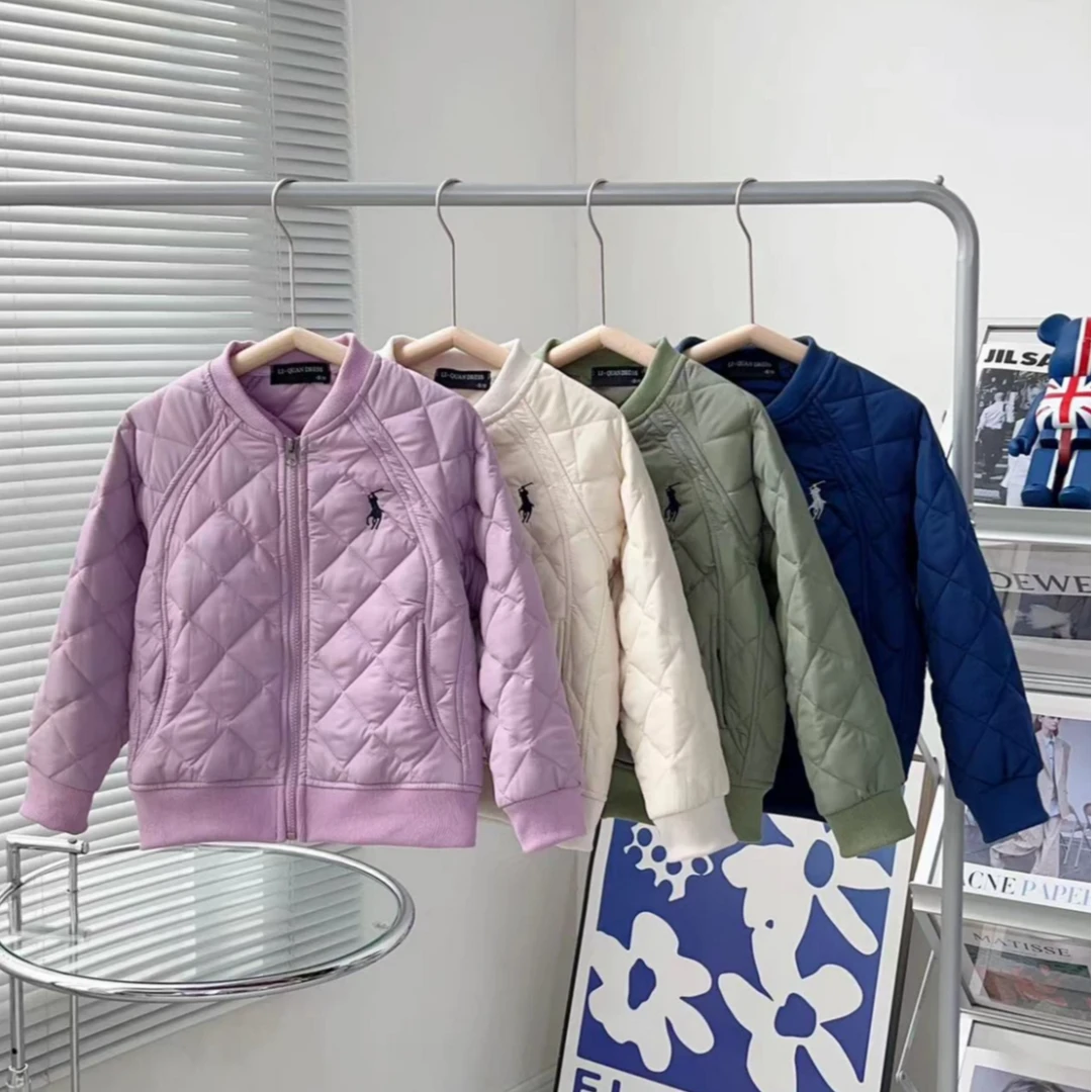 男女童外套秋冬装2024新款加棉棒球服休闲帅气休闲棉衣