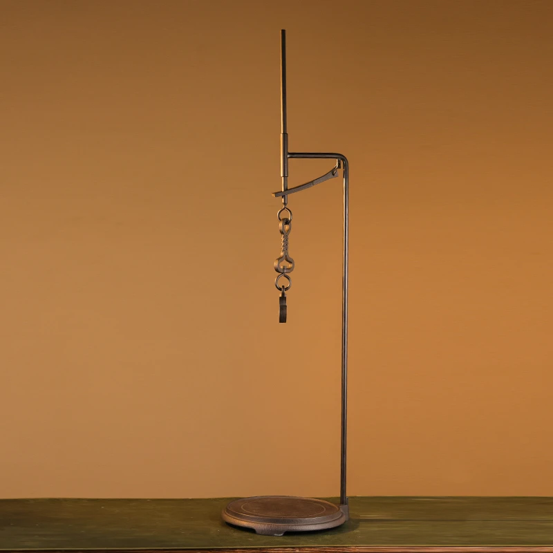 遇见.围炉煮茶台式自在钩实心手工捶打铁制自在钩茶道配件