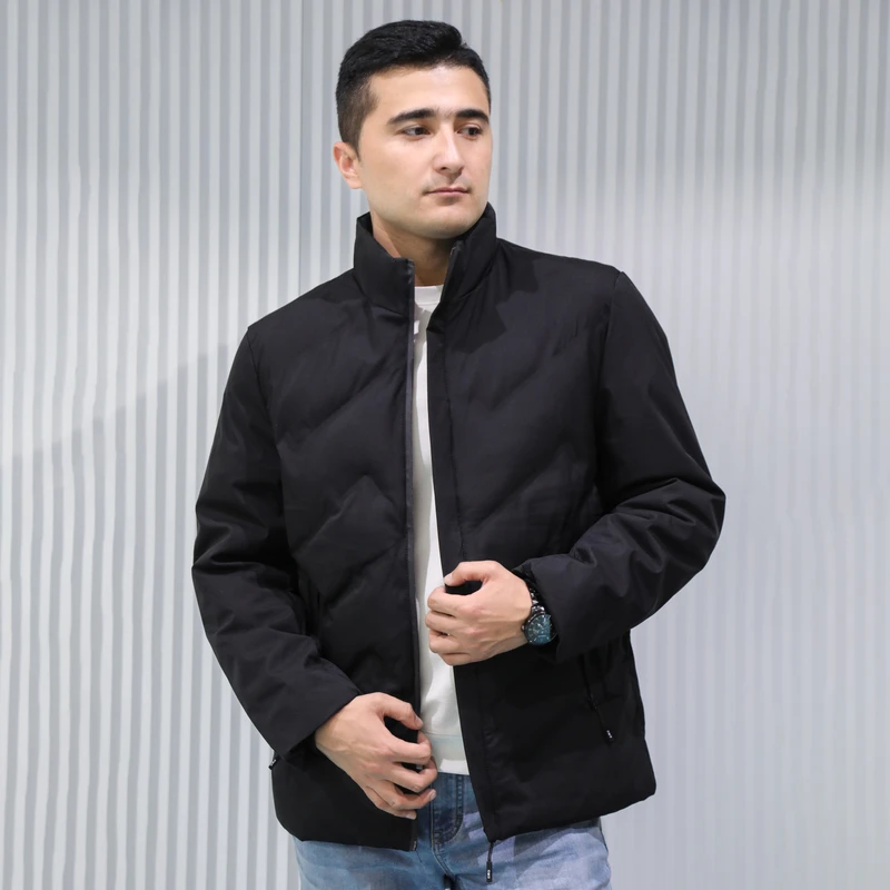 8881男装羽绒服立领休闲时尚保暖冬季大码棒球领轻薄修身秋冬