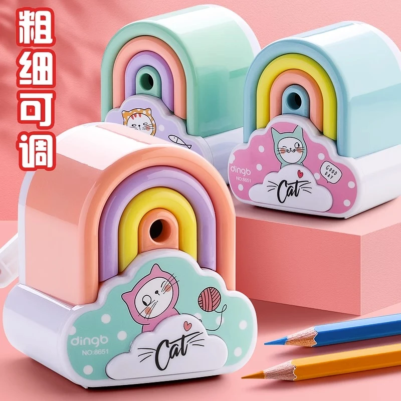 卷笔刀手摇儿童小型削笔器转笔刀汽车可爱彩虹卡通幼儿旋绞铅笔