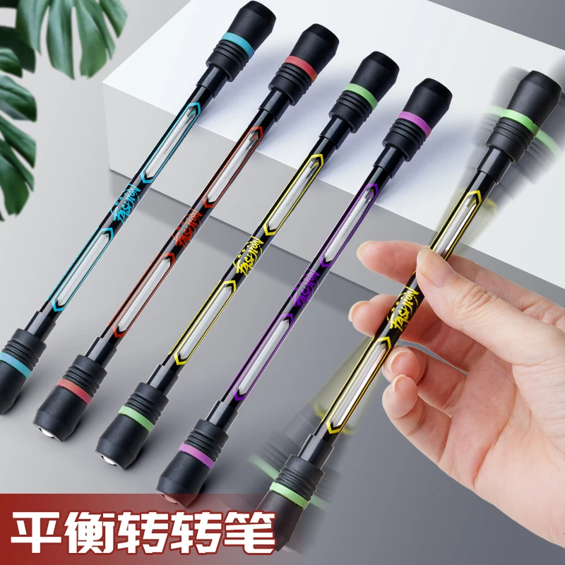 旋风转转笔新手学生可写字黑色中性笔0.5炫酷神器比赛磨砂抗防摔