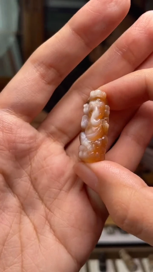 【闪购商品】玛瑙/玉髓配饰未镶嵌象神 79