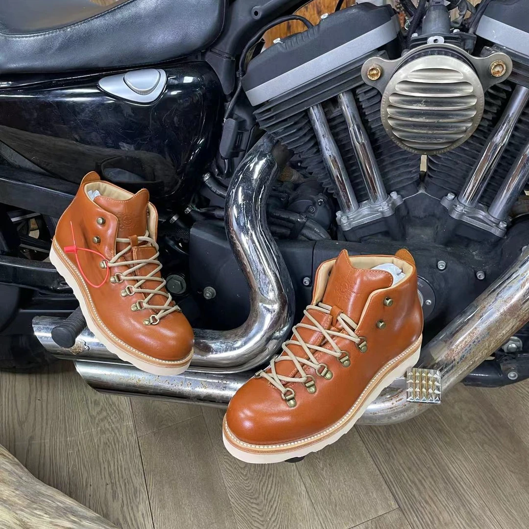 【楠姐专属】ZZccHH新款山脉中帮固特异工艺工装鞋阿美咔叽风工装靴