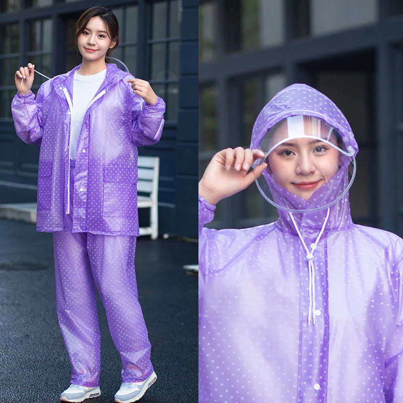 全燕加厚雨裤套装女式长款全身防暴雨成人水衣时尚户外徒步分体式