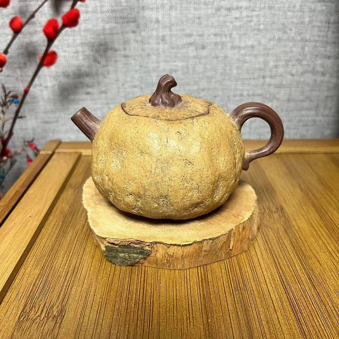 南瓜紫砂壶-黄金段泥-孔老师-170CC