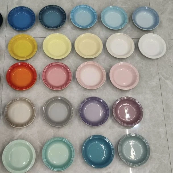 【A51-A100微瑕非图片款】日用家用勺碗盘子厚酷彩盘料理餐具盘陶瓷