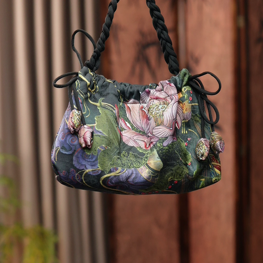 新如意包新中式暗纹提花调节斜跨手提单肩包国风轻奢百搭福宝包