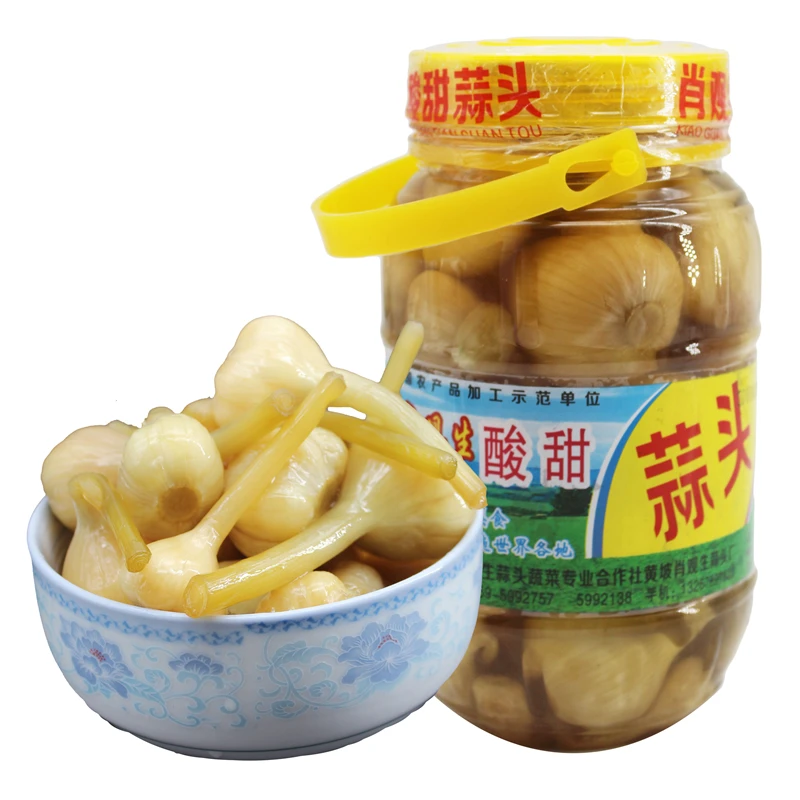 湛江特产肖观生酸甜蒜头蒜尾 糖醋 湛江吴川黄坡特产 罐装包邮