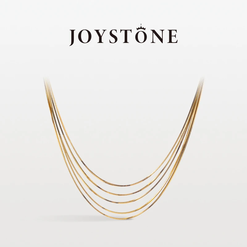 Joystone 链子925银 意大利多层蛇骨项链女小众设计高级感锁骨链