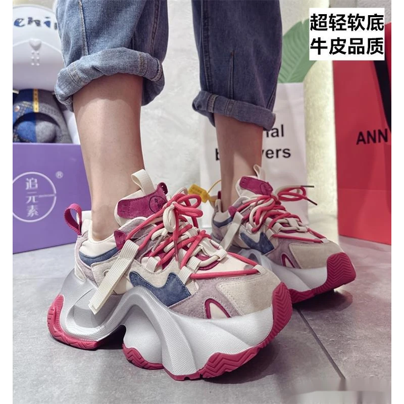 秋冬季回力休闲鞋轻便百搭增高老爹鞋女款2023超火休闲运动女鞋