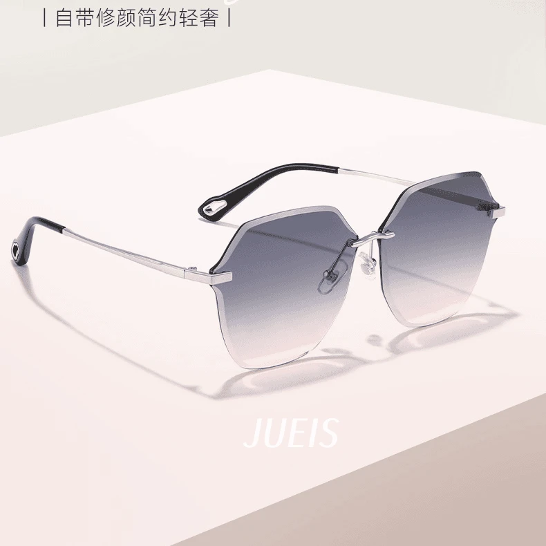 JUEIS/简影新款时尚修颜气质网红防紫外线太阳镜大框轻奢潮流墨镜
