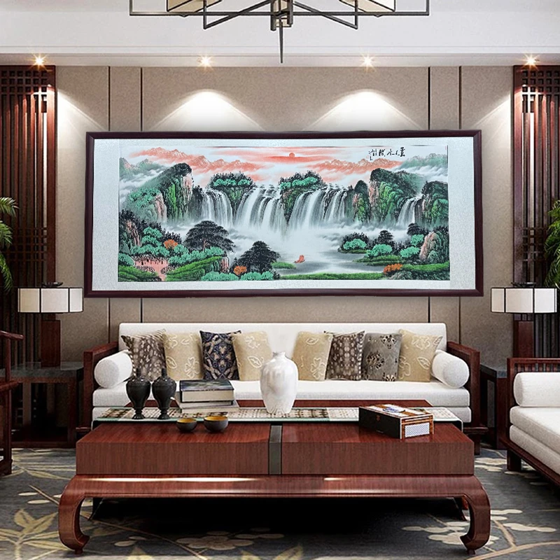 孙献良国画作品，云水间，名家手绘 山水画 字画 办公室客厅装饰画