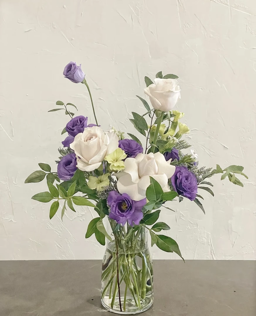 鲜花花束混色切花搭配专拍（下单联系客服室内挑色配花）玫瑰花紫色