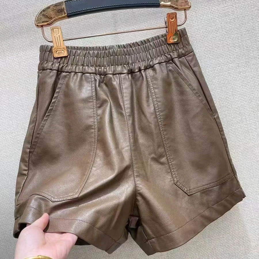 2023秋季新款休闲百搭皮短裤