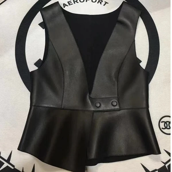 时尚马甲真皮修身显瘦轻奢气质网红绵羊皮马甲