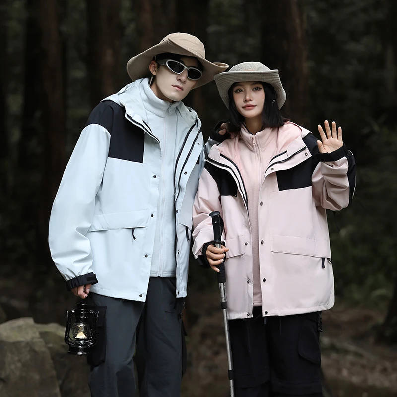 【伯妮专属】巴威萨情侣款三合一可拆卸防风衣秋冬户外保暖耐磨外套