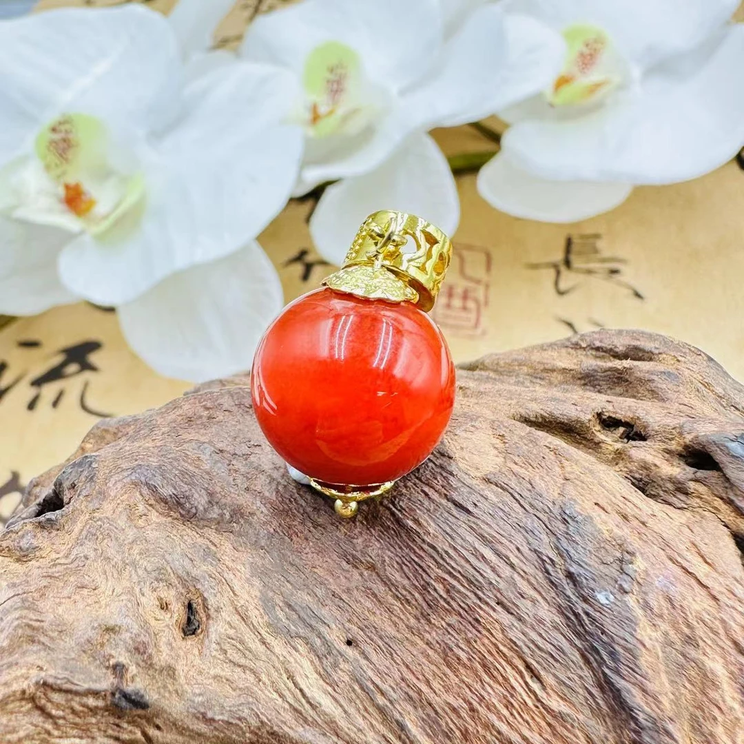 【杨杨珠宝】玛瑙圆珠吊坠（多样性发一件）17191