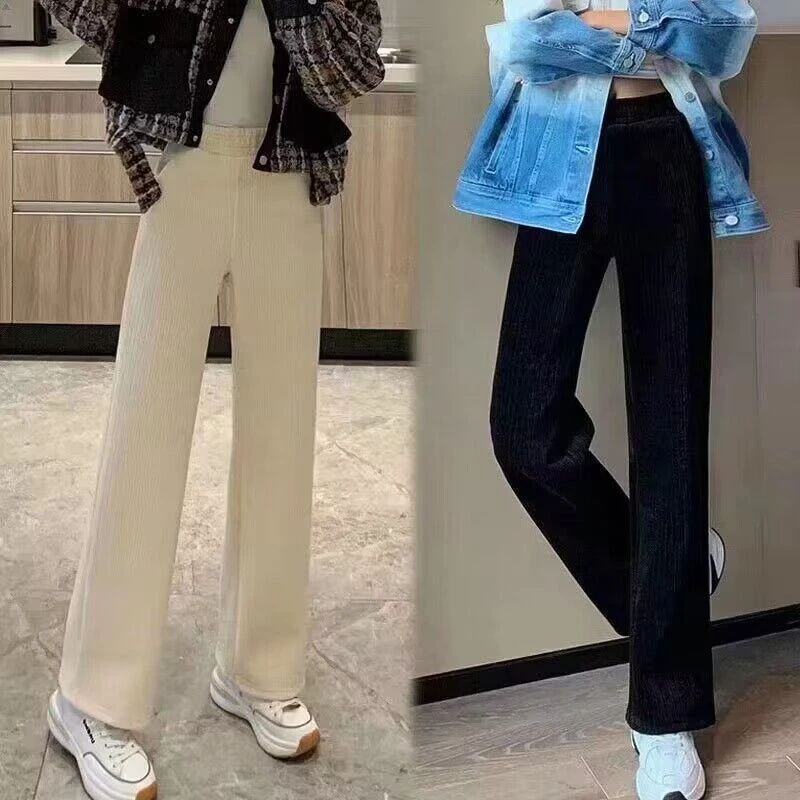 超柔 休闲 春秋 显高 显瘦 直筒阔腿裤