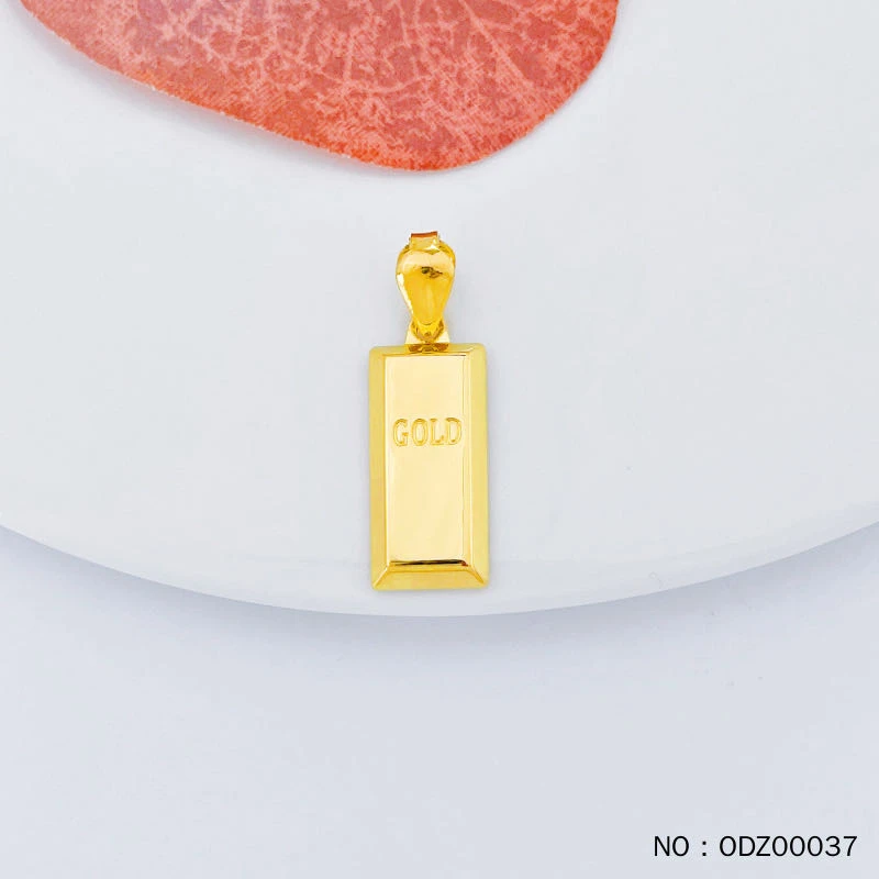 足金999黄金暴富小金砖小金条吊坠按克重卖深圳水贝质检发货