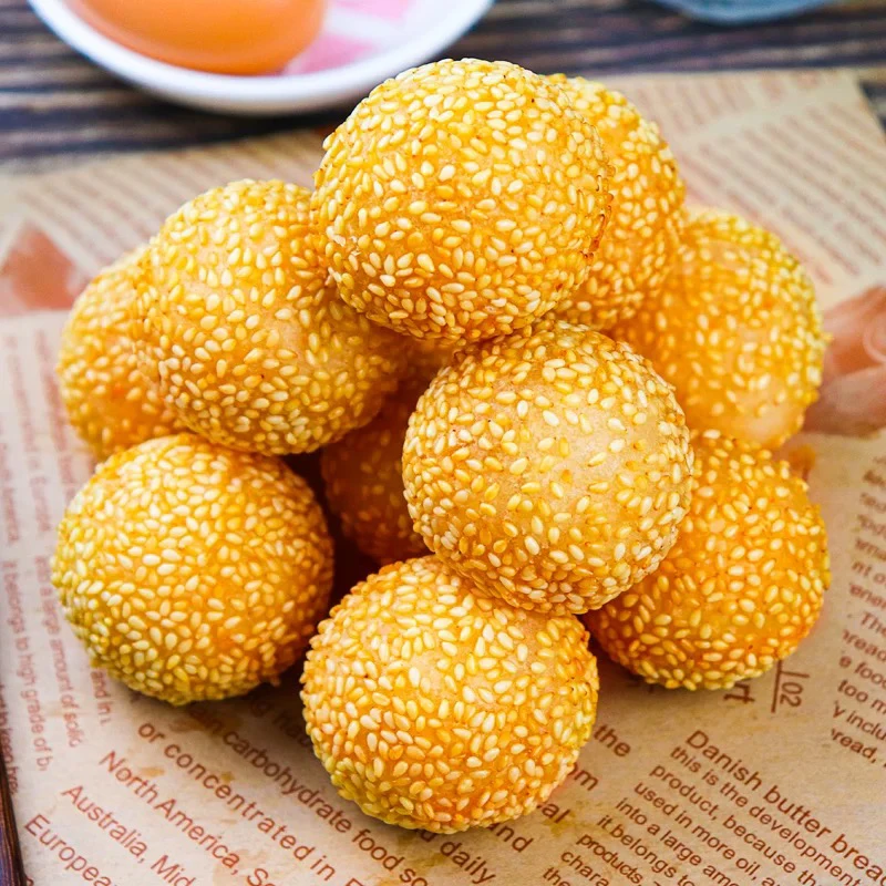 东北糯米芝麻球(豆沙馅)