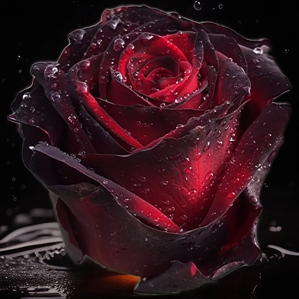 黑金月季黑红色切花玫瑰盆栽地栽庭院阳台插花瓶花手捧花玫瑰红