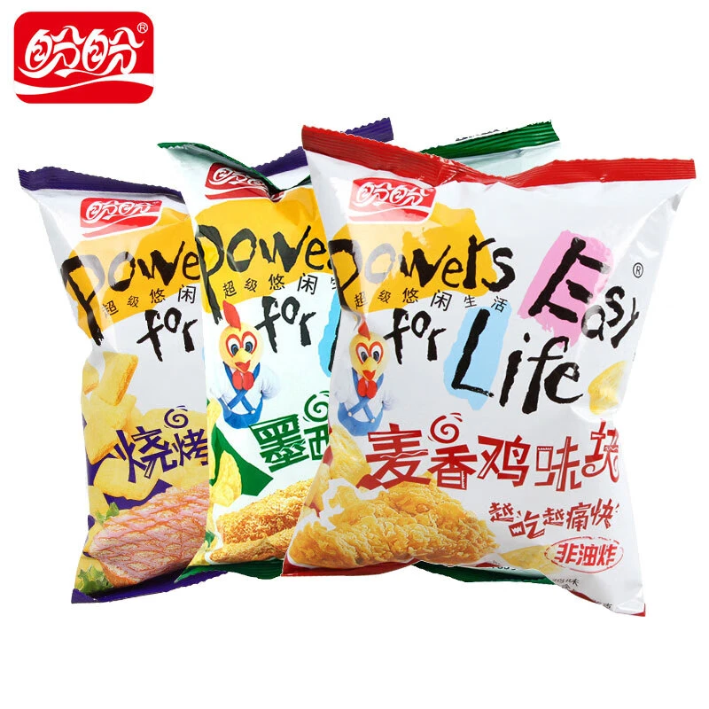 盼盼酥脆鸡味块105g大包烧烤番茄味膨化薯片办公休闲食品零食小吃