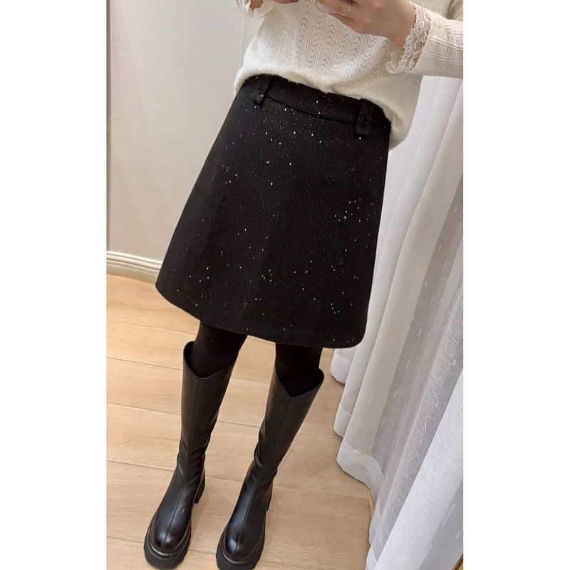 【后腰带松紧】亮闪半身裙62755