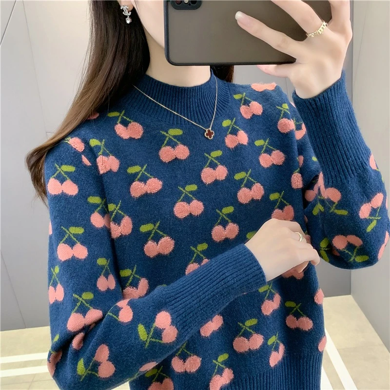 3336（复古风）气质百搭毛衣针织套头女新款外搭洋气小个子上衣针织