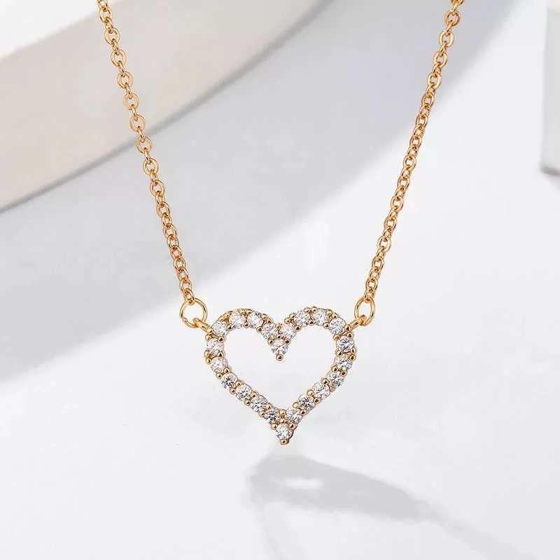 铜合金项链 轻奢气质百搭时尚优雅爱心项链-2657