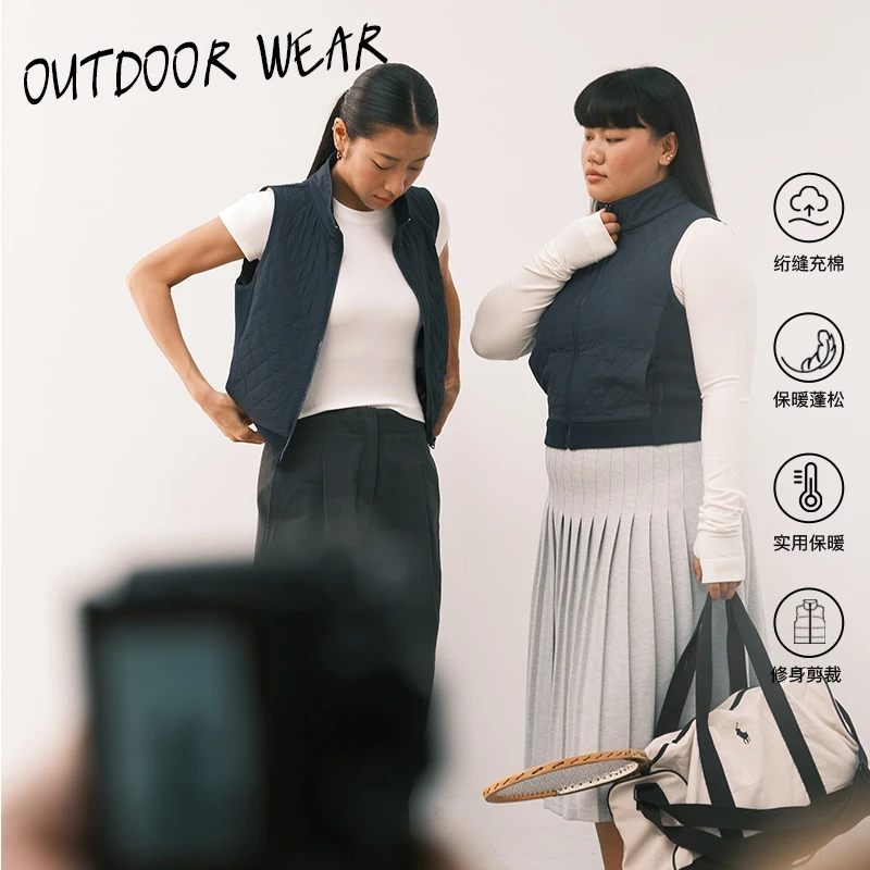 【直播专属】AAAD | 戴帽拼接夹棉短款运动加厚外套立领休闲马甲