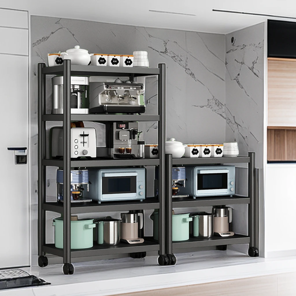 微波炉厨房置物架放微波炉的柜子锅架加厚多功能储物架围栏神器