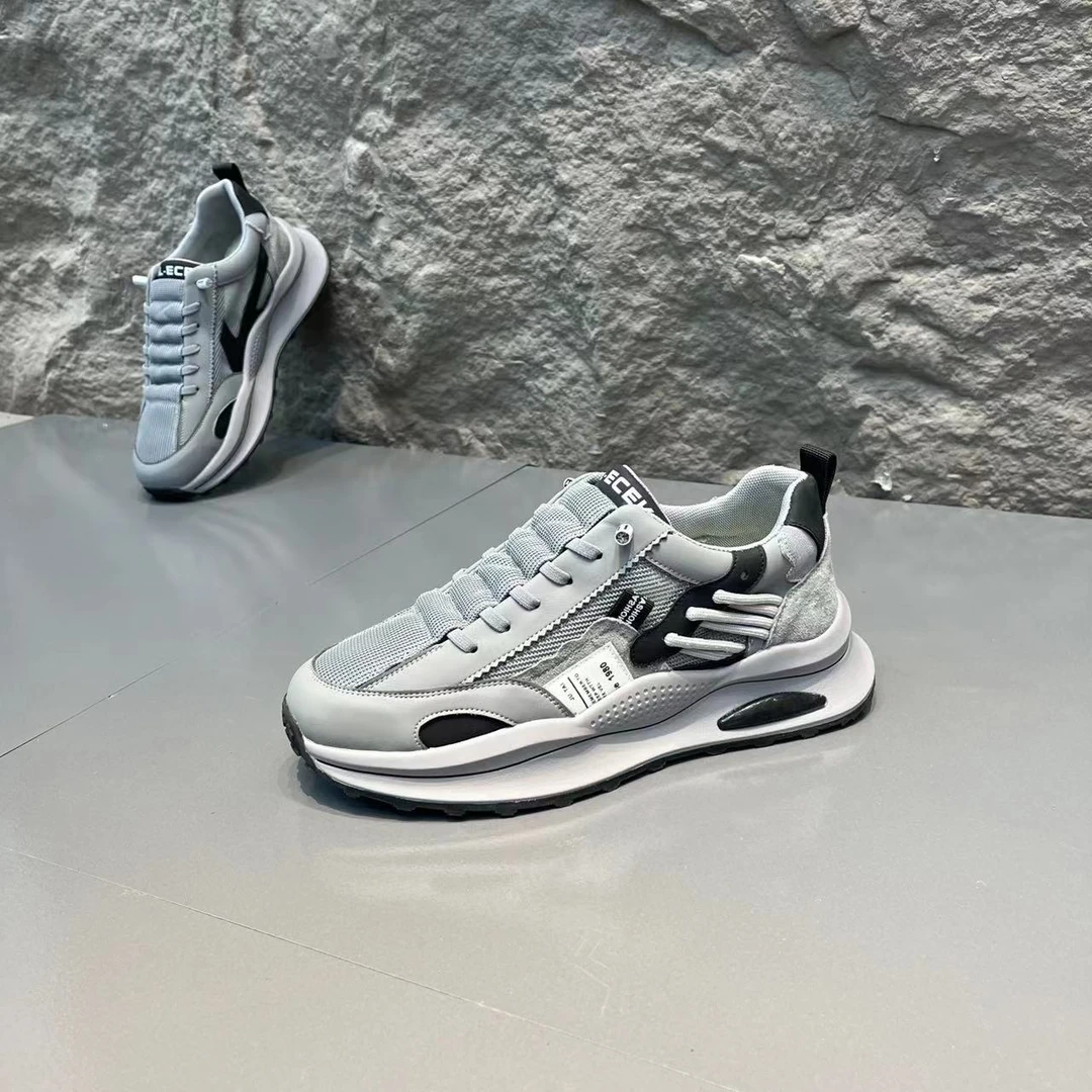 2024夏秋季新款男士拼色时尚舒适百搭一脚蹬潮流休闲鞋运动潮鞋