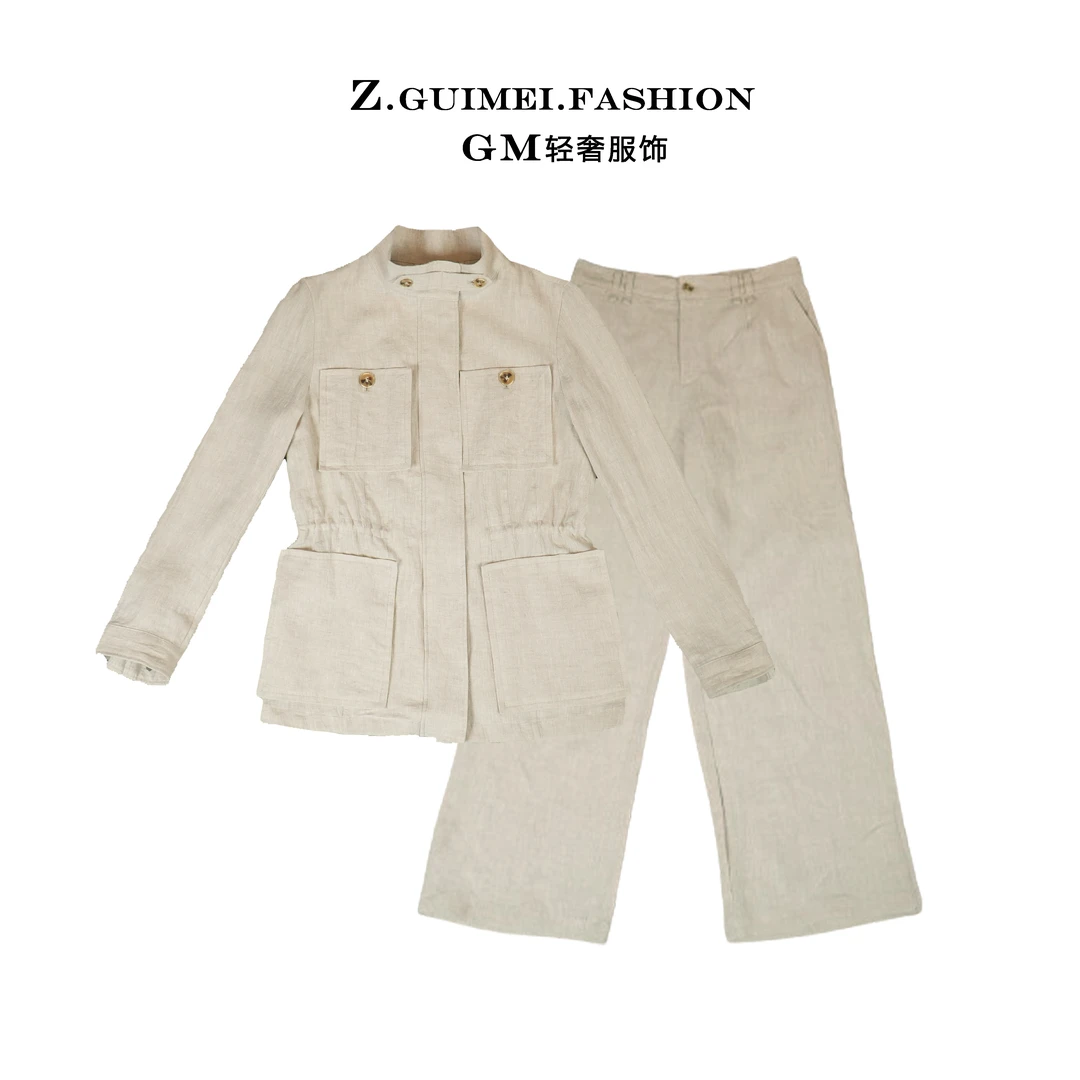 【肆姐高定】亚麻高定套装XY1127