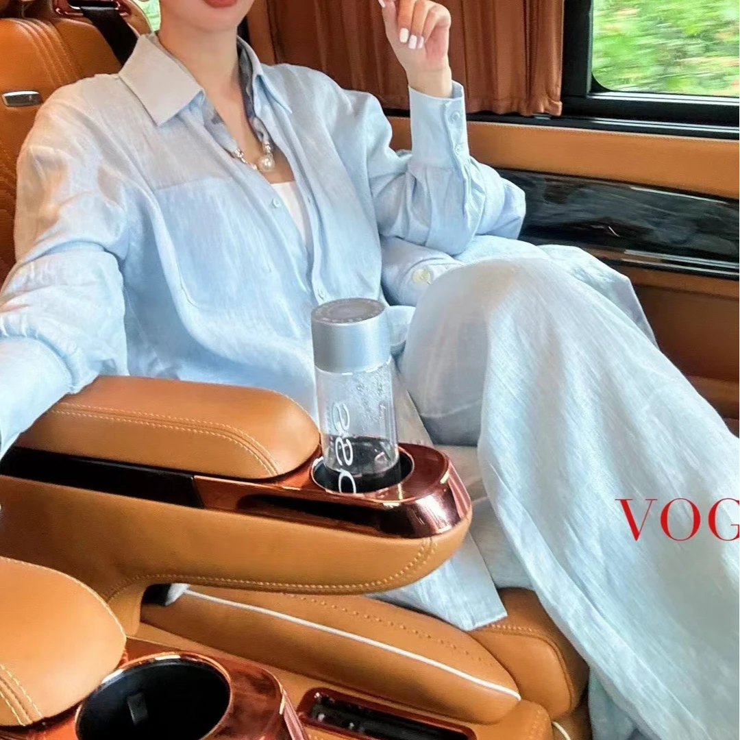 【肆姐高定】时尚休闲亚麻套装XY1108